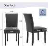 Dining Chairs Set of 2 Upholstered Parsons Diner Room Chair Sets Fabric Kitchen Chairs with Nailhead Trim/Sturdy Wood Legs and Padded Cushion - 2 of 4