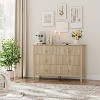 Fluted Dresser 47.2 Inch Wide, 6-Drawer Wood Dresser for Bedroom, Modern Chest of Drawers,Storage Organizer Cabinet for Living Room, Hallway - 2 of 4