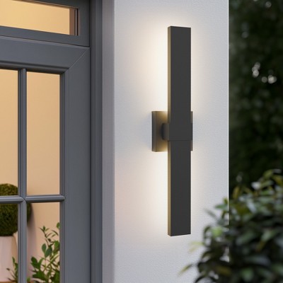 LamQee Long Outdoor Wall Lights Modern Exterior Lighting Fixtures for House LED Linear Outdoor Wall Sconce Outside Wall Mount Lighting