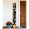 HomeRoots 72" Black Gold And Orange Solid Wood Welcome Leaves Porch Sign - 2 of 4