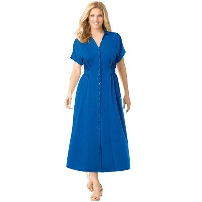 Woman Within Plus Size Snap-Front Dress