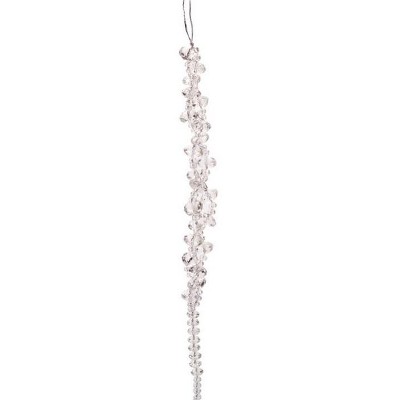 Melrose Clear Icicle Drop Christmas Ornament 14"