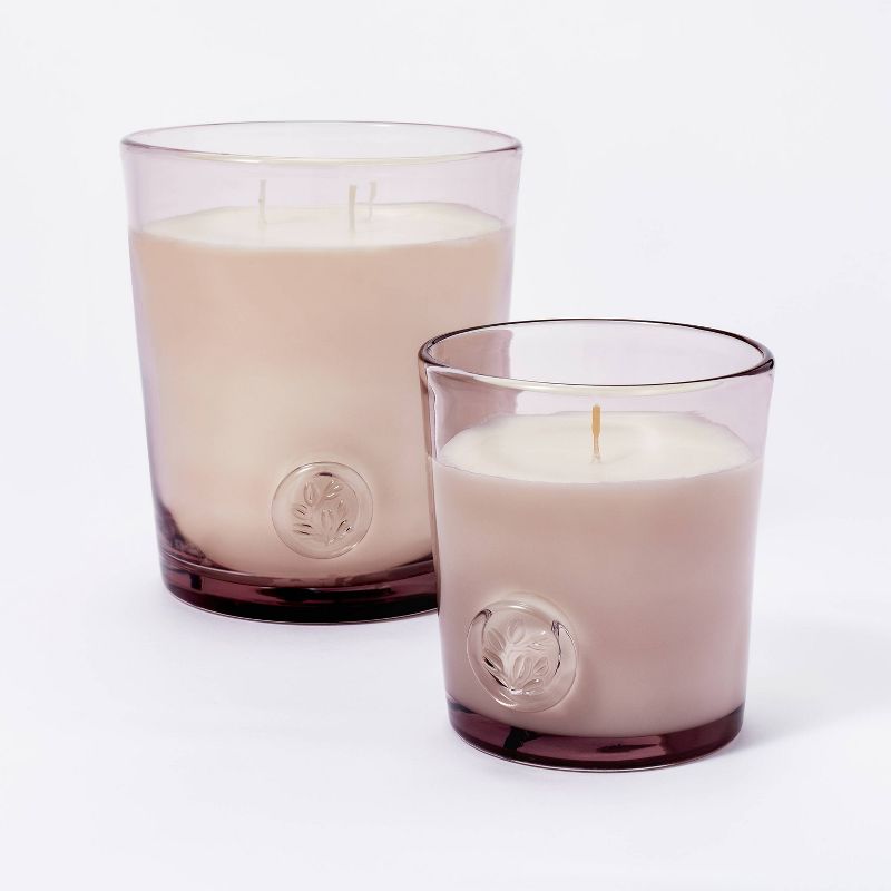 12.5oz Colored Glass Candle White Amber &#38; Jasmine Pink - Threshold&#8482; designed with Studio McGee, 4 of 6