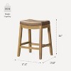 Maven Lane Sophia Backless Counter Stool with Faux Leather 26" - 2 of 4