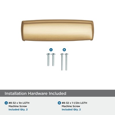Champagne Bronze 3-3/4" Cabinet Cup Pull with Mounting Hardware