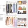 Aheaplus Reversible Walk-in Closet Organizer with 2 Hanging Rods and Adjustable Shelves - 2 of 4