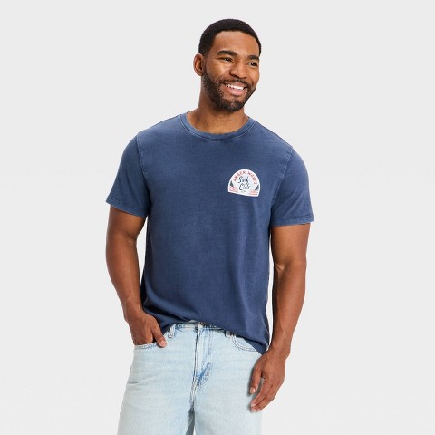 Мужские футболки Goodfellow & Co Men's Short Sleeve 4th of July Summer Graphic T-Shirt - Goodfellow & Co™ Navy Blue L