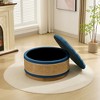 Hyleory Rattan Round Storage Comfort Ottoman for Bedroom, Living Room, Nursing Room - 3 of 4