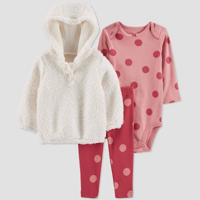 Image of Carter's Just One You® Baby Girls' Dot Top & Bottom Set - Pink 3M