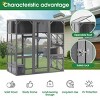 Outdoor Wooden Cat Enclosure Catio,67" Walk in Weatherproof Cat House for Multiple Cats–LAOTIES - 3 of 4