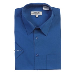Gioberti Men's Short Sleeve Solid Dress Shirt - 1 of 4