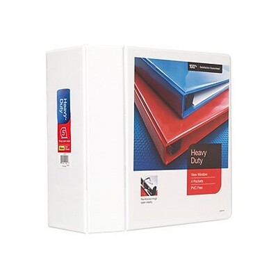 MyOfficeInnovations Heavy Duty 5" 3-Ring View Binder White (24700) 82660