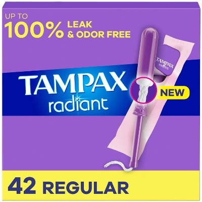 Tampax Radiant Tampons Regular Absorbency - Unscented