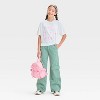 Girls' Bows Oversized Graphic T-Shirt - art class™ White - 4 of 4
