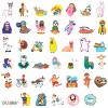 Wrapables Waterproof Vinyl Stickers for Water Bottles, Laptop, Phones, Skateboards, Decals for Teens, 80pcs, Sloths & Llamas - 3 of 4