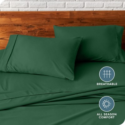 Forest Green Hypoallergenic Microfiber Standard Pillowcase Set