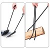 Tangkula Fireplace Log Rack with 4-Piece Fireplace Tools Wrought Iron Storage Logs Holder with Poker Bronze - 4 of 4