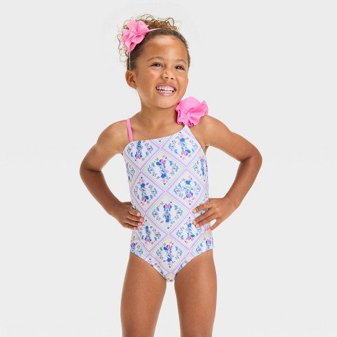 Baby Girls Minnie Mouse One Piece Swimsuit Pink 12m Target