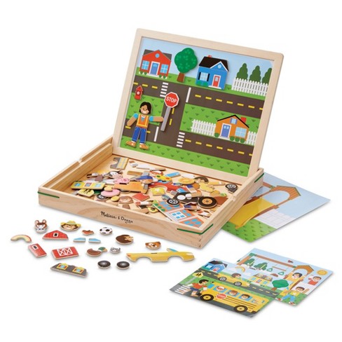 Melissa & Doug Magnetic Wooden Puzzle Game Set: Fishing And Bug