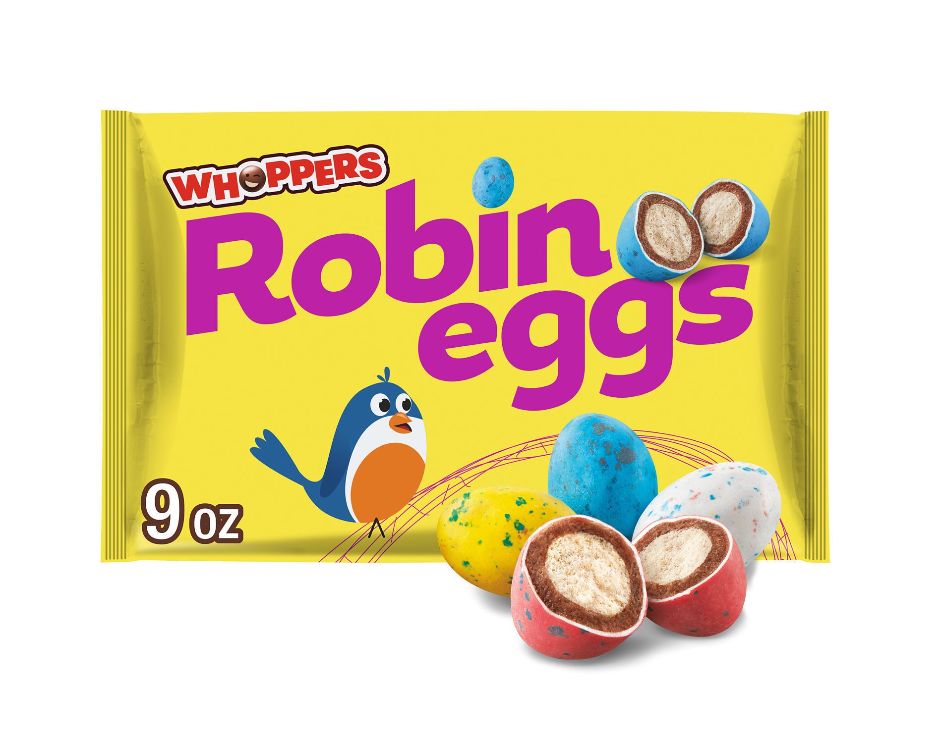 Whoppers Robin Eggs Malted Milk Balls Easter Candy Basket Stuffers - 9oz