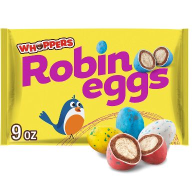 Whoppers Robin Eggs Malted Milk Balls Easter Candy Basket Stuffers - 9oz