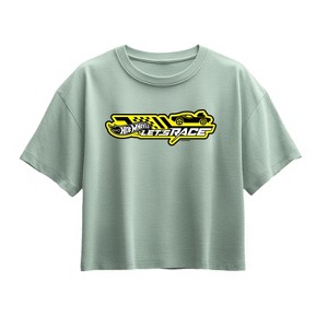 Girls' - Hot Wheels - Horizontal Chest Short Sleeve Boxy Graphic T-Shirt - 1 of 2