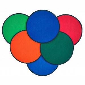 Carpets for Kids Mini Go Rounds Seating Classroom Rug,Set of 12 - 1 of 4