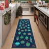 Christmas Ball Print Washable Accent Rug with Non-Slip Backing,Stain-Resistant Low Pile Xmas Holiday Carpet - 2 of 4