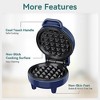 YASHE Mini Waffle Maker, 550W Waffle Iron, Ready Indicator Light, Cool Touch Handle, Non Stick Coating, Compact Size - 4 of 4