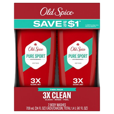 Old Spice High Endurance Pure Sport Body Wash - 24 Fl Oz/2pk : Target