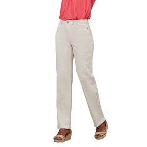 Women's Embroidered Straight Leg Jeans - LASCANA - 1 of 4