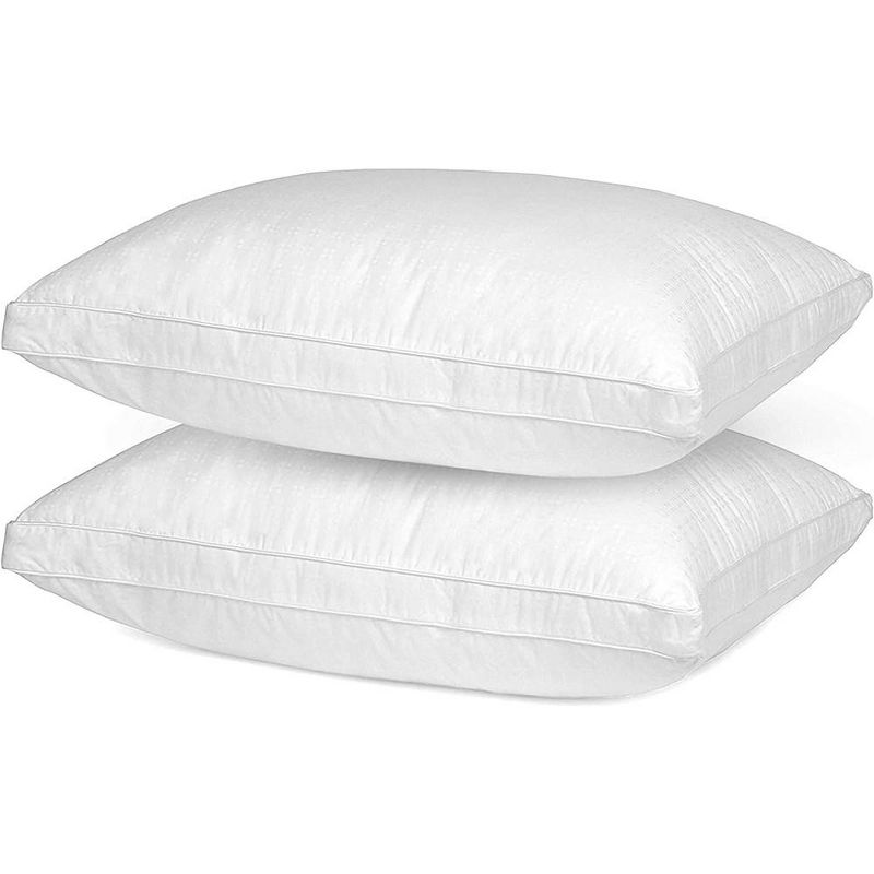 Maxi 100% Cotton Down Alternative Vacuum Packed Pillows – White (2 Pack), 2 of 8