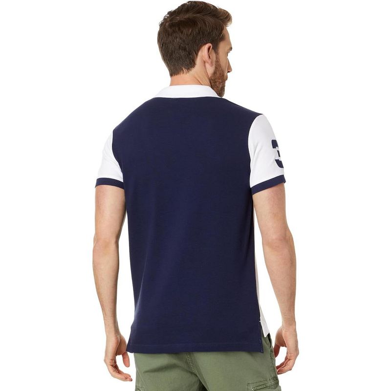 U.S. Polo Assn. Men's Slim Fit Short Sleeve Sash Front Pique Polo Shirt, 2 of 4