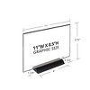 Azar Displays Acrylic Frame Sign Holder on Weighted Black Base 11"W x 8.5"H, 2-Pack - 3 of 4