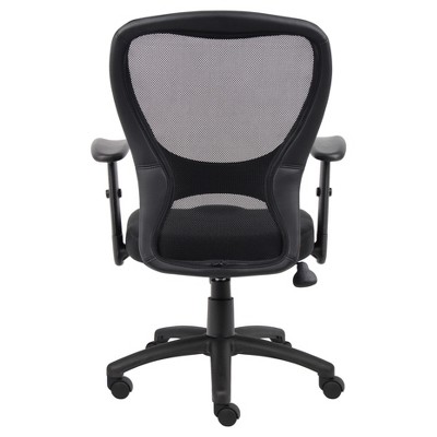Adjustable Black Mesh Task Chair with Swivel and Tilt Control