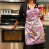 Naps and Snacks Apron Funny Comfort Food Sleeping Graphic Novelty Kitchen Smock - Crazy Dog Bakeware Purple Apron - 2 of 4