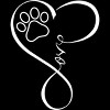 Men's Design By Humans Paw Print Perfect Heartbeat By dogsandhugs T-Shirt - 2 of 2