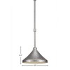 Toltec Lighting Vintage 1 - Light Pendant in  Aged Silver with 10” Aged Silver Cone Metal Shade Shade - 2 of 2