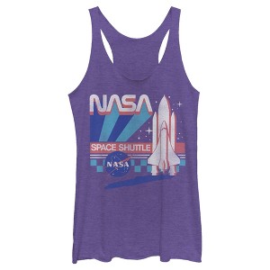 Women's NASA Space Shuttle Retro Racerback Tank Top - 1 of 3