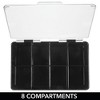 mDesign Plastic Stackable Tea Bag Storage Bin Organizer Box Holder - Black/Clear - 4 of 4