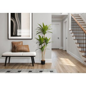 Sapphtopaz Artificial Dracaena Tree with Black Pot, Real Touch Artificial Tree Artificial Plant, Room Decor for Home Office Foyer Porch - 1 of 4