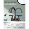 Cobbe Bathroom Faucets, 4-Inch Oil Rubbed Bronze Bathroom Sink Faucet, 2 Handle Bathroom Sink Faucet with Pop Up Drain and Water Supply Lines, ORB - 2 of 4