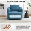 KWPZQEB 360° Swivel Armchair, Round Accent Chairs with Pillow, Modern Lounge Chair, High-Resilience Sponge Chair for Living Room, Bedroom, No Assembly - 3 of 4