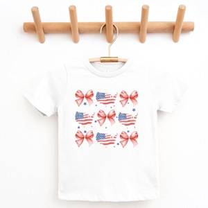 The Juniper Shop Patriotic America Stacked Coquette Youth Short Sleeve Tee - 1 of 4