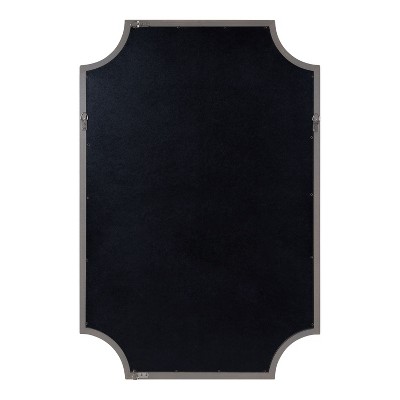 Hogan 24x36 Antique Silver Wood Framed Decorative Wall Mirror