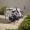 VYNXARIA Black and White Cow-Shaped Ottoman: Modern Accent Stool for Living Room, Bedroom, Porch, Garden & Balcony - 2 of 4