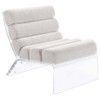 Coaster Serreta Modern Boucle Upholstered Armless Accent Chair with Clear Acrylic Frame - 2 of 4
