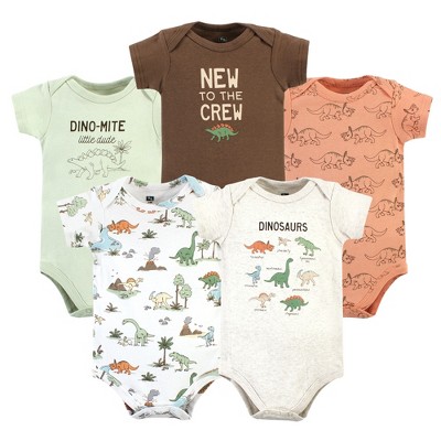 Hudson Baby Cotton Bodysuits, Dinosaur Adventures 5-pack, 12-18 Months ...