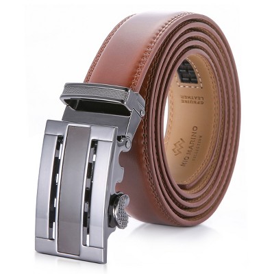 Mio Marino | Men's Twin Sided Ratchet Belt - Burnt Umber, Size ...