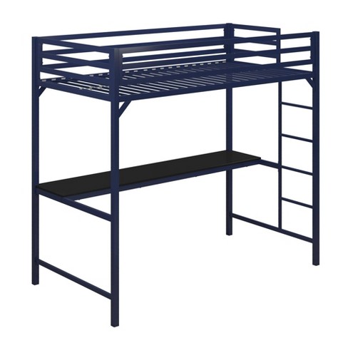 Twin Max Metal Loft Bed With Desk Blue Room Joy Target